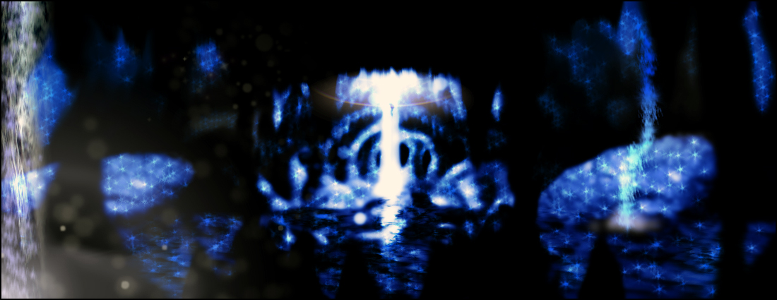 Treasure hunter in lofty cave