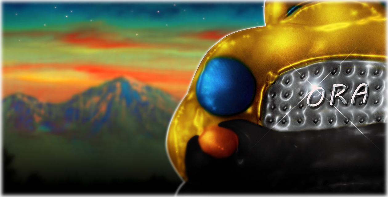 Close-up of Ora's name on grille