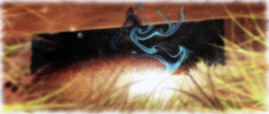 Smoke rises from hay