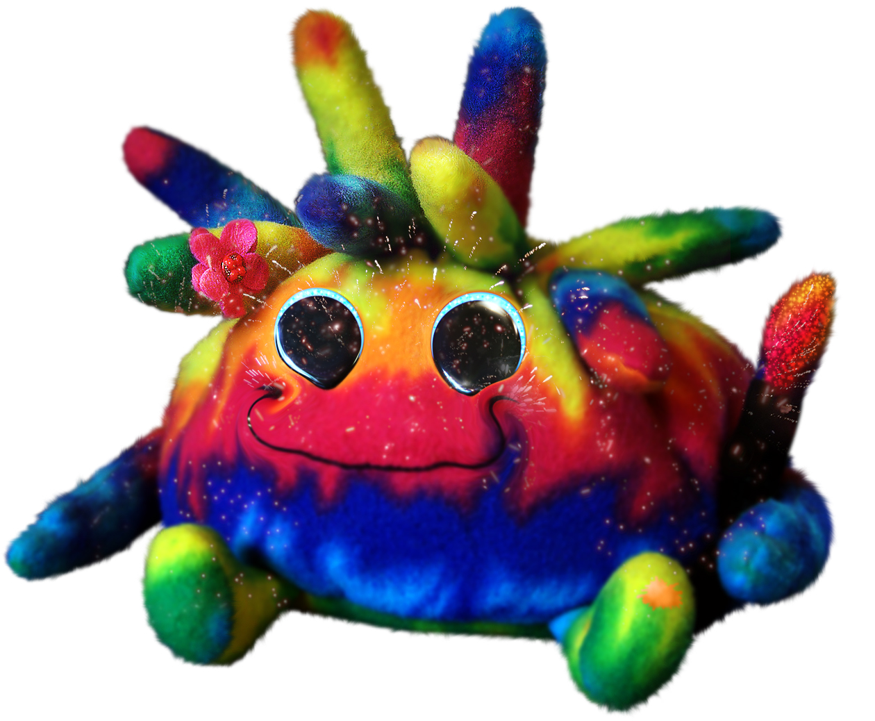 Petals floating on background