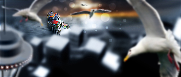 Seattle skyline with pier and amusement rides