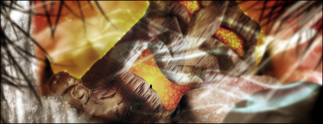 Jungle exterior of tiki temple