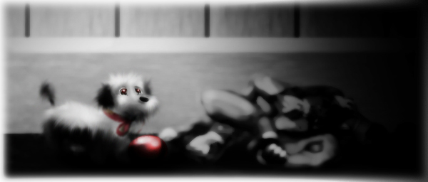 Wind-up dog stays with the broken toy